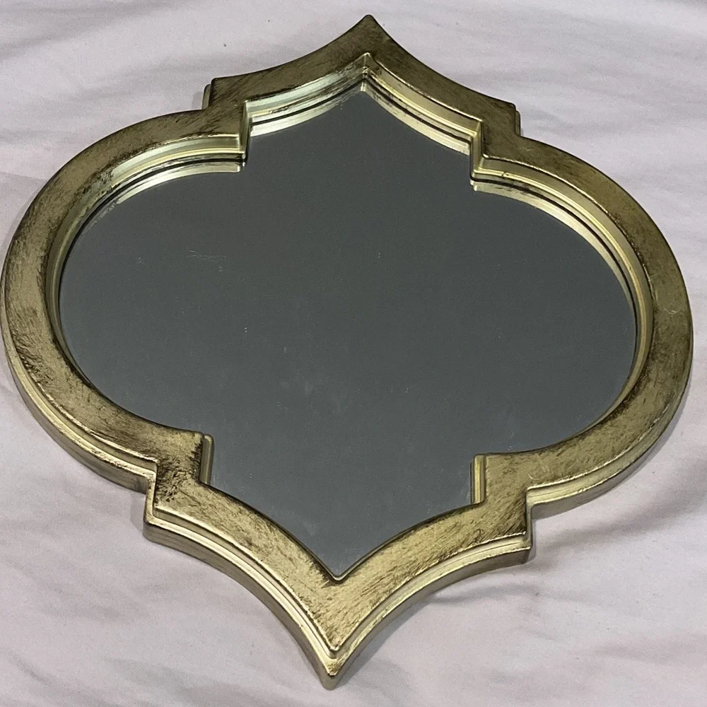 Elegant Gold Wall Mirror plastic